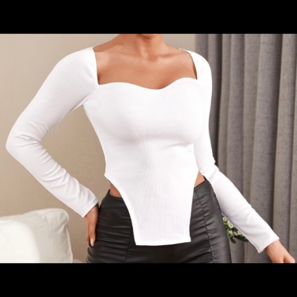 Sweetheart neckline top